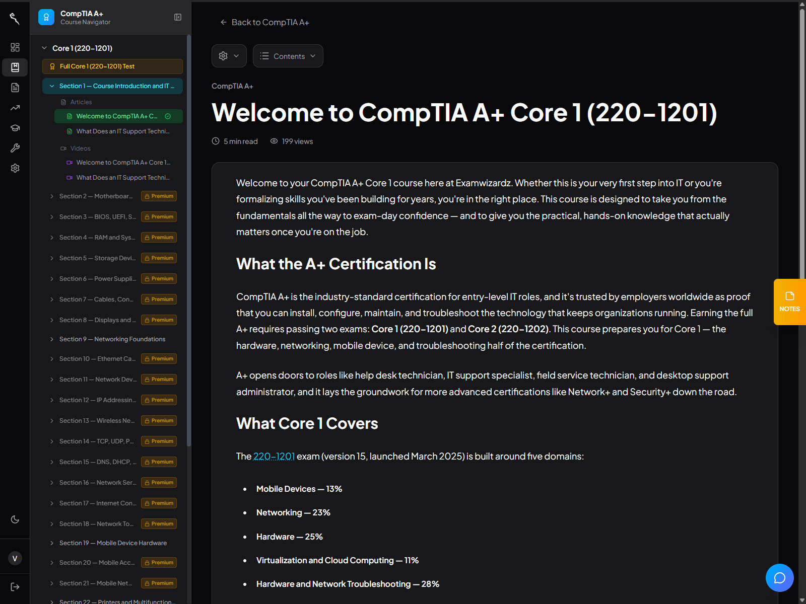 An in-depth ExamWizardz study article with structured headings and exam-domain breakdowns